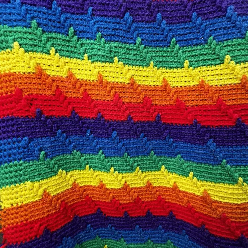 Handmade rainbow striped